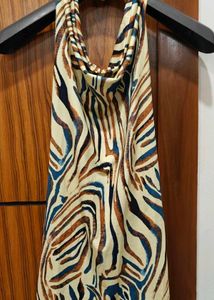 Stylish Zebra Print Halter Top (Size M)