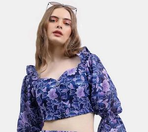 Floral Print Off-Shoulder Top