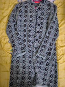 Elegant Printed Long Coat
