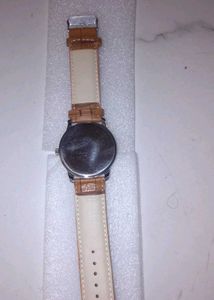 Classic Brown Leather Strap Watch