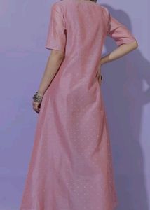Pink Asymmetric Kurta Set