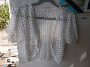 Elegant White Lace Shrug