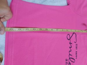 Cute Pink Graphic Crop Top