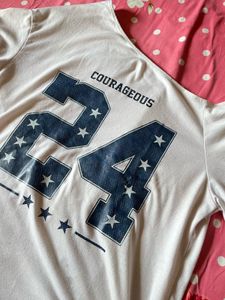 White "Courageous 24" Graphic T-Shirt