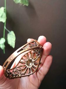 Bohemian Multi-Color Metal Crystal Bangle