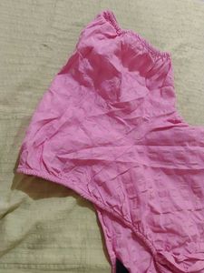 Pink Textured Short Sleeve Top