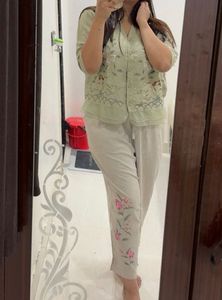 Embroidered Kurta coord set