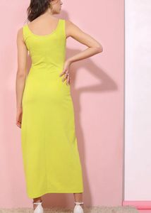 Neon Yellow Slip Dress