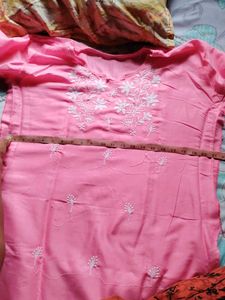 Pink Embroidered Kurta