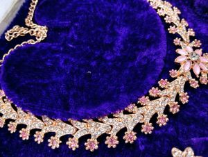 Stunning Pink Stone Necklace &amp; Earring Set
