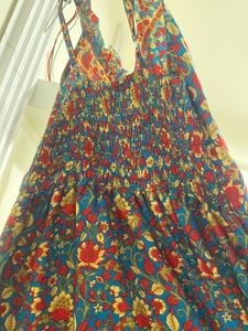 Slit multicoloured floral beach dress!