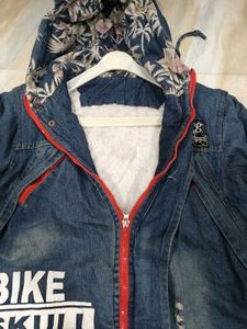 Boys' Denim Hooded Jacket