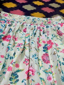 Floral Print Kurta with Bell Sleeves