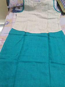 Beautiful Teal Kurta Set with Embellishments