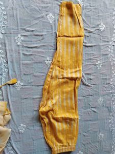 Yellow Printed Kurta Set
