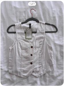 H&M Linen Blend Suit Waistcoat