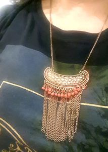 Trendy Matt Finishing Long Neckpiece