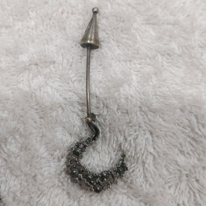 unique  silver look alike earing