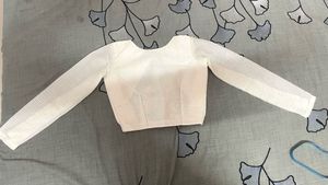 Elegant White backless blouse