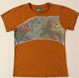 Unique Map Print T-Shirt