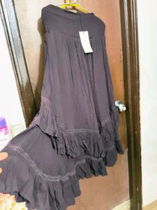 ZARA Bohemian Tiered Ruffle Maxi Skirt