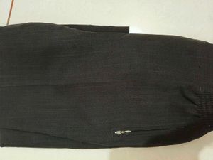 brown Joggers with Zipper Ankle