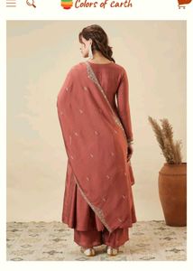 Colors of earth flared Anarkali Set