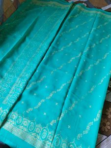 Elegant Green Saree with freebie