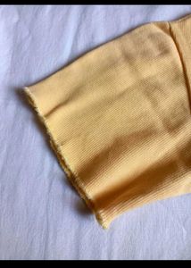 NEW! Cotton Ribbed Yellow Top