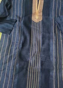Elegant Navy Blue Kurta Set