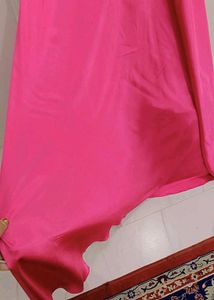 dubai Vibrant Pink Lace Trim Nightgown