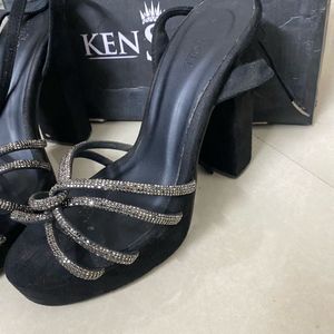 Black party wear Heels 4 inch
