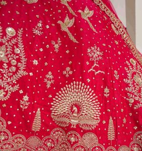 Stunning Red Embroidered Lehenga Choli