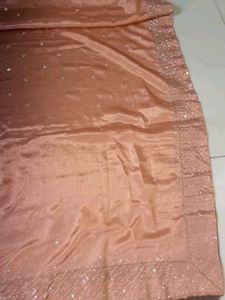 Pure Silk Brown Sleeveless  Saree Blouse