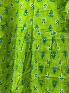 Vibrant Green Printed Kurta