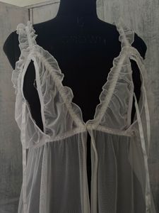 Sheer White Babydoll Lingerie