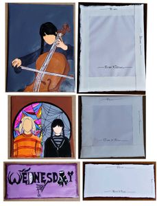 Wednesday Inspired Handmade Art Collection