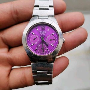 Casio Enticer Ladies Analog Purple Dial Watch