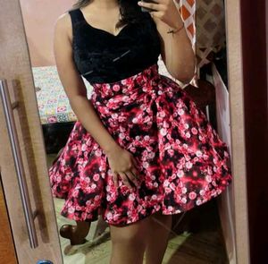 Stylish Floral Print Mini Dress