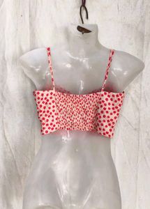 Cute Floral Print Crop Top