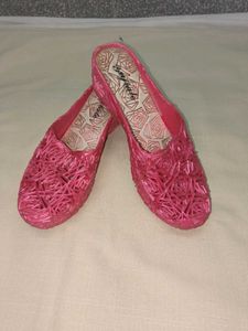 Cute Pink Rose Ballet Flats
