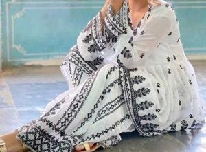 Elegant Embroidered Top &amp; Palazzo Set