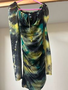 Tie-Dye Bodycon Mini Dress