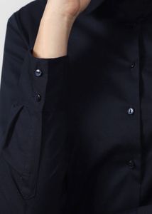 Van Heusen Women Navy Blue Solid Formal Shirt