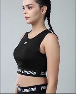 black mesh sports crop top