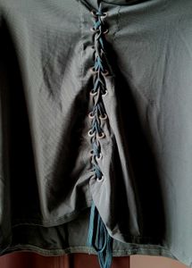Stylish Lace-Up Back Cropped Top
