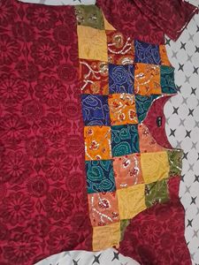 Embroidered Patchwork Kurta