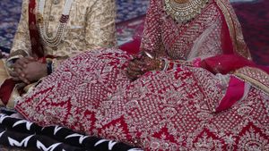 Hot Pink Embroidered Bridal Lehenga