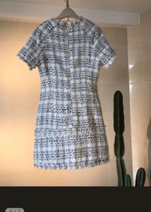 Womens Tweed Woolen Fabric Plaid Pattern  ✅