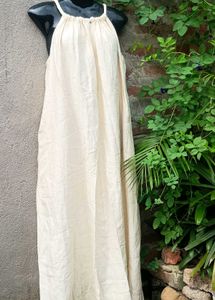 Elegant Cream Maxi Dress